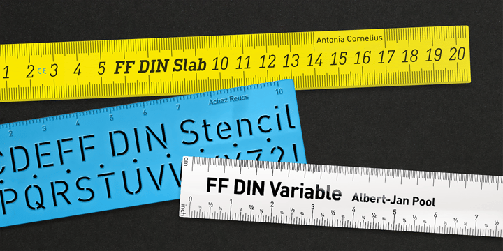 FF DIN Paneuropean Variable Font Poster 4